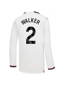 Manchester City Kyle Walker #2 Replika Borta Kläder 2023-24 Långärmad